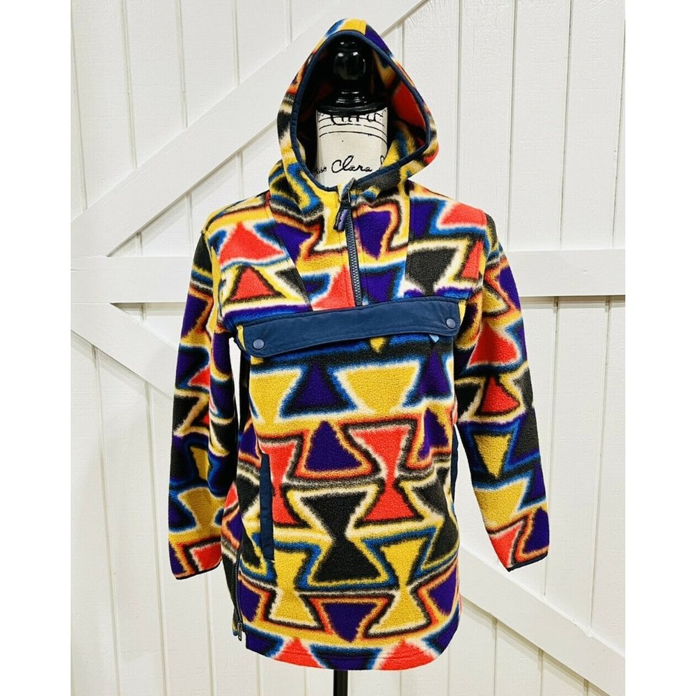 PATAGONIA Kids M 10 Synchilla Cagoule Catalan Coral Anorak Fleece Vision Quest